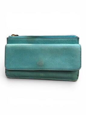 Fossil Women's Teal Leather Wallet